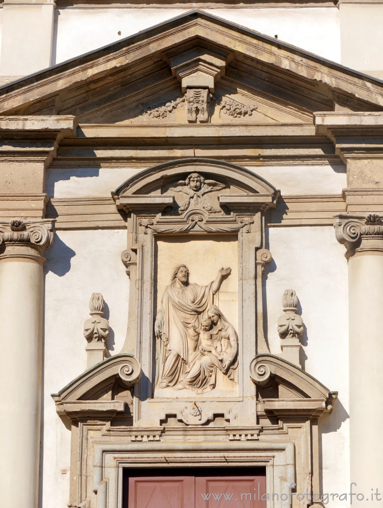 Milan (Italy) - Central part of the facade of the Church of San Giuseppe